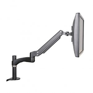 Velaro for 1x LCD 1.6-6kg, 20cm Pole, Slim Desk Clamp (Black, Silver White)