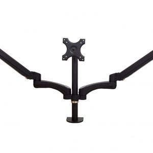 Velaro for 3x LCD 1.6-6kg, 44cm Pole, Slim Desk Clamp (in Black, Silver and White)