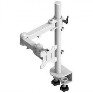 Strata Single for 1x LCD 10kg, 44cm Pole, Quick-release Joint & VESA (Black, Silver, White)