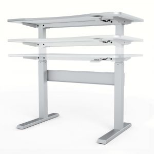 Aura Ultra Gas Spring Height Adjustable Desk W1200 x D675mm x H160mm,  Lift 15kg - White