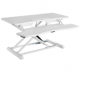 AURA Gas-spring sit-stand workstation 800x400x500mm, lift 15kg (in Black. White)