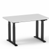 Ergo Ultra EDF45 desk frame image in black with white desktop