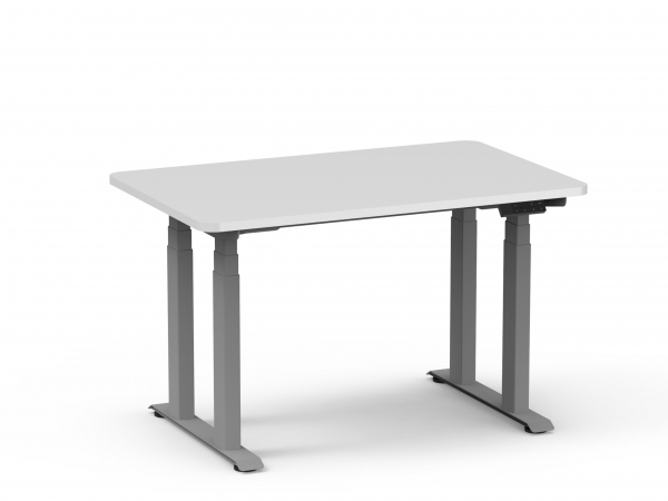Ergo Ultra EDF45 desk frame image in silver white desktop
