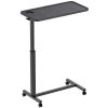 Aura Lite Spring Assisted Height Adjustable Over-bed Table in Black