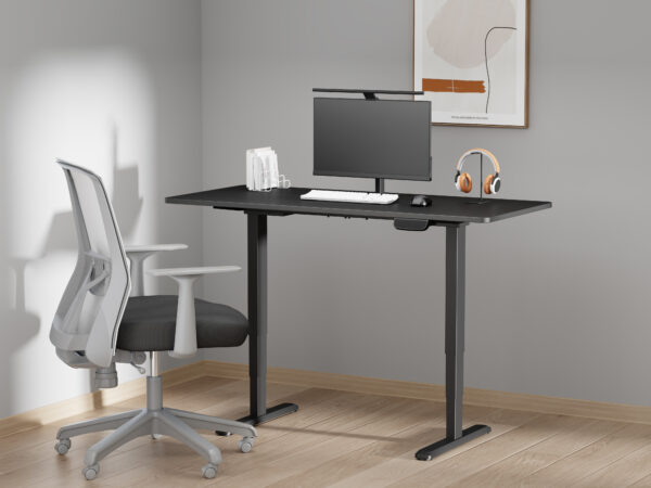 EDF52DB Ergolite Black dual-motor electric desk frame