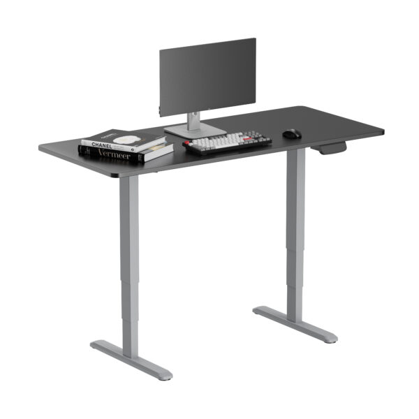 EDF52DS Ergolite Silver dual-motor electric desk frame