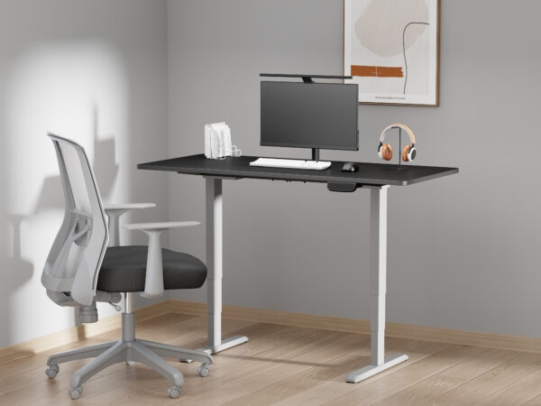 EDF52DS Ergolite Silver dual-motor electric desk frame