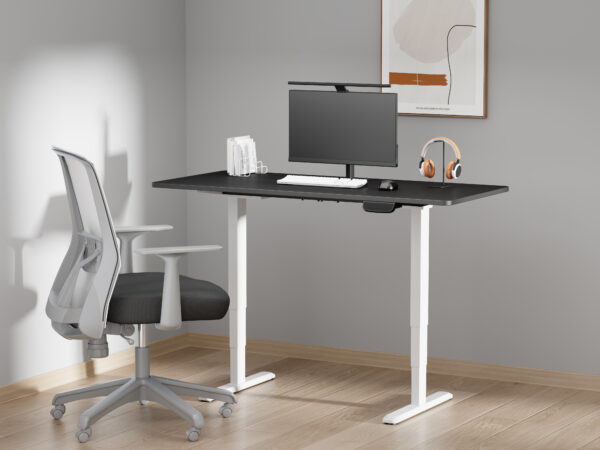 EDF52DW Ergolite White dual-motor electric desk frame