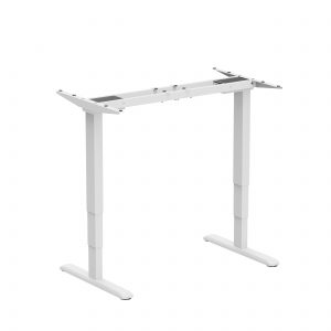 ErgoLite Dual-motor sit-stand desk frame 3-stage columns (in Black, Silver, White)