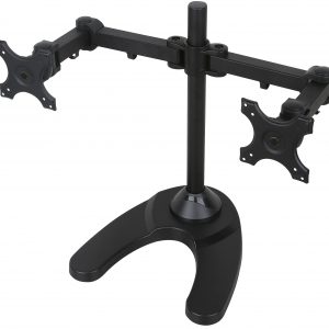 Strata Stand for 2x LCD 10kg, 44cm Pole, Weighted Base - Black
