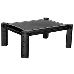 Stackio Laptop/Printer riser stand w/ drawer height adjustable (Black)