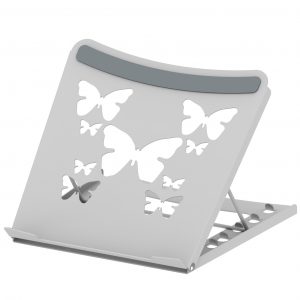 Riser Smart folding laptop rise/cooler - Butterfly Pattern (White)