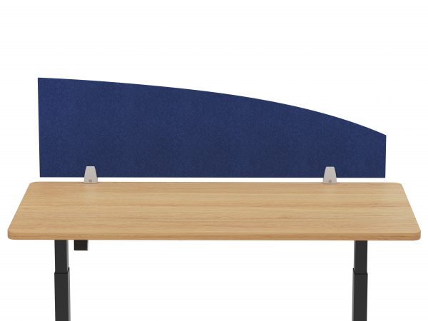 EcoCurve desk screen image in navy blue with desk