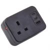 Hicon one single uk socket desktop power unit with dual USB black