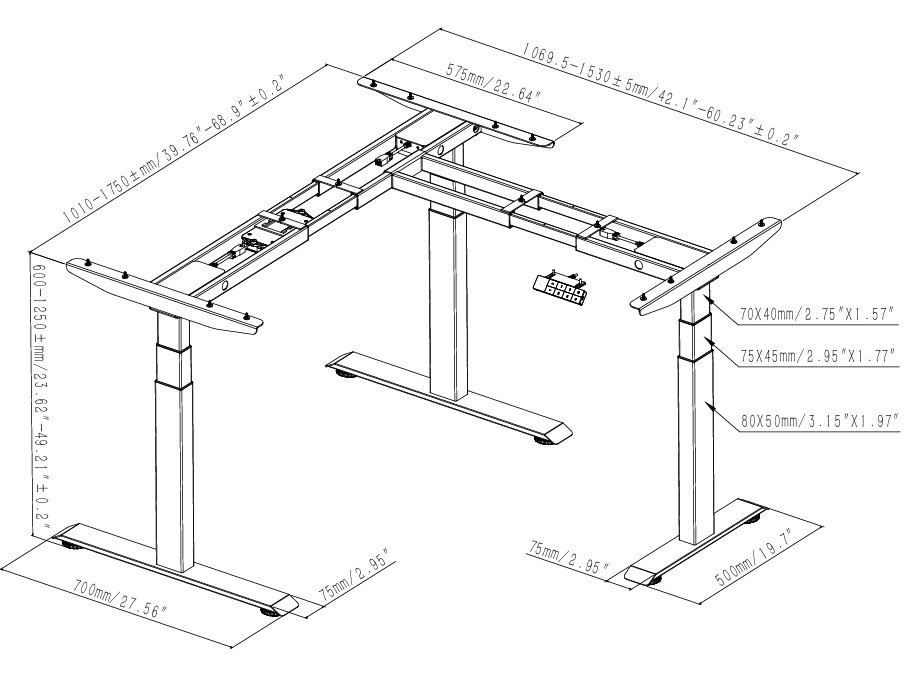 Alice triple motor frame dimensions