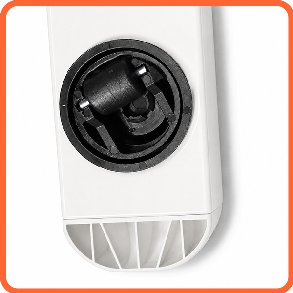 Ultra-Slim Recessed Wheels & Low-Profile Base